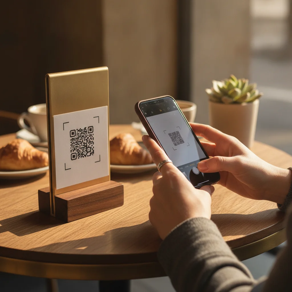 اسکن منوی QR در کافه